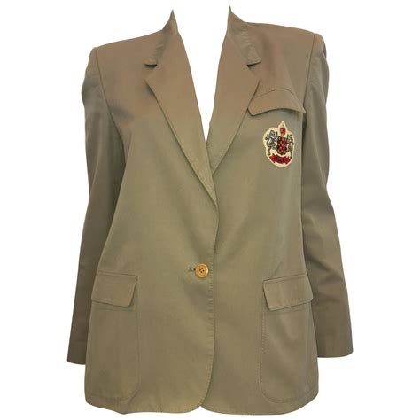 gucci blazer vintage|vintage Gucci khaki blazer.